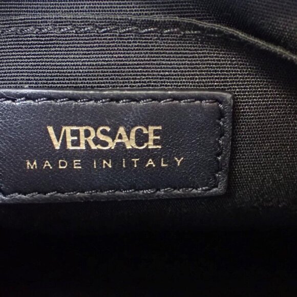 Authentic Versace Quilted Lambskin Leather Pouch and Crossbody - Picture 14 of 17